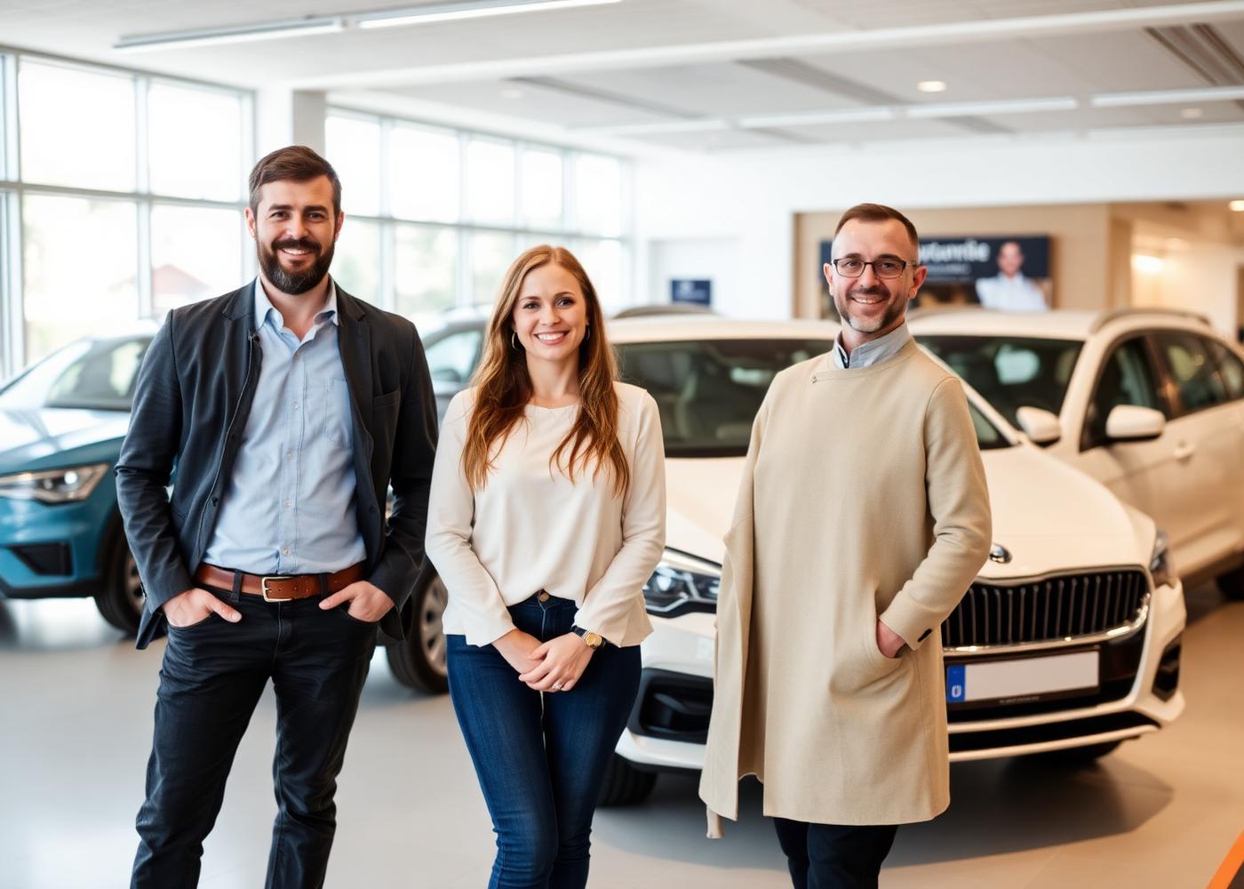Verkaufsteam des Autohaus Seiwald im Showroom
